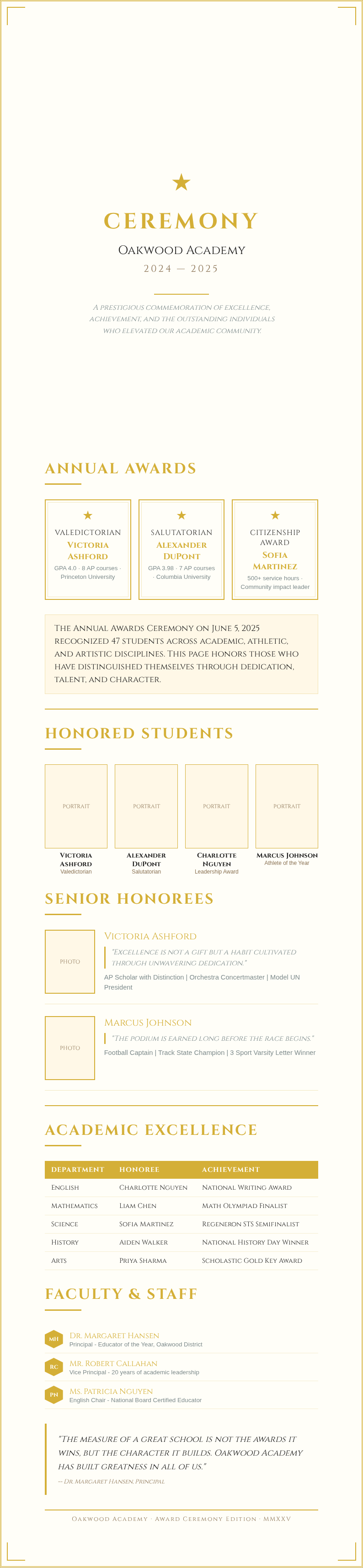 Award Ceremony Yearbook